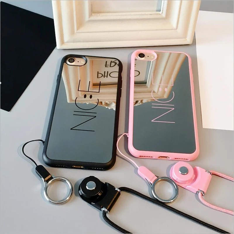 Mirror smile for iPhone6s case lanyard silicone for ihpone X 7 8 6 6splus protection case
Mirror smile for iPhone6s case lanyard silicone for ihpone X 7 8 6 6splus protection case