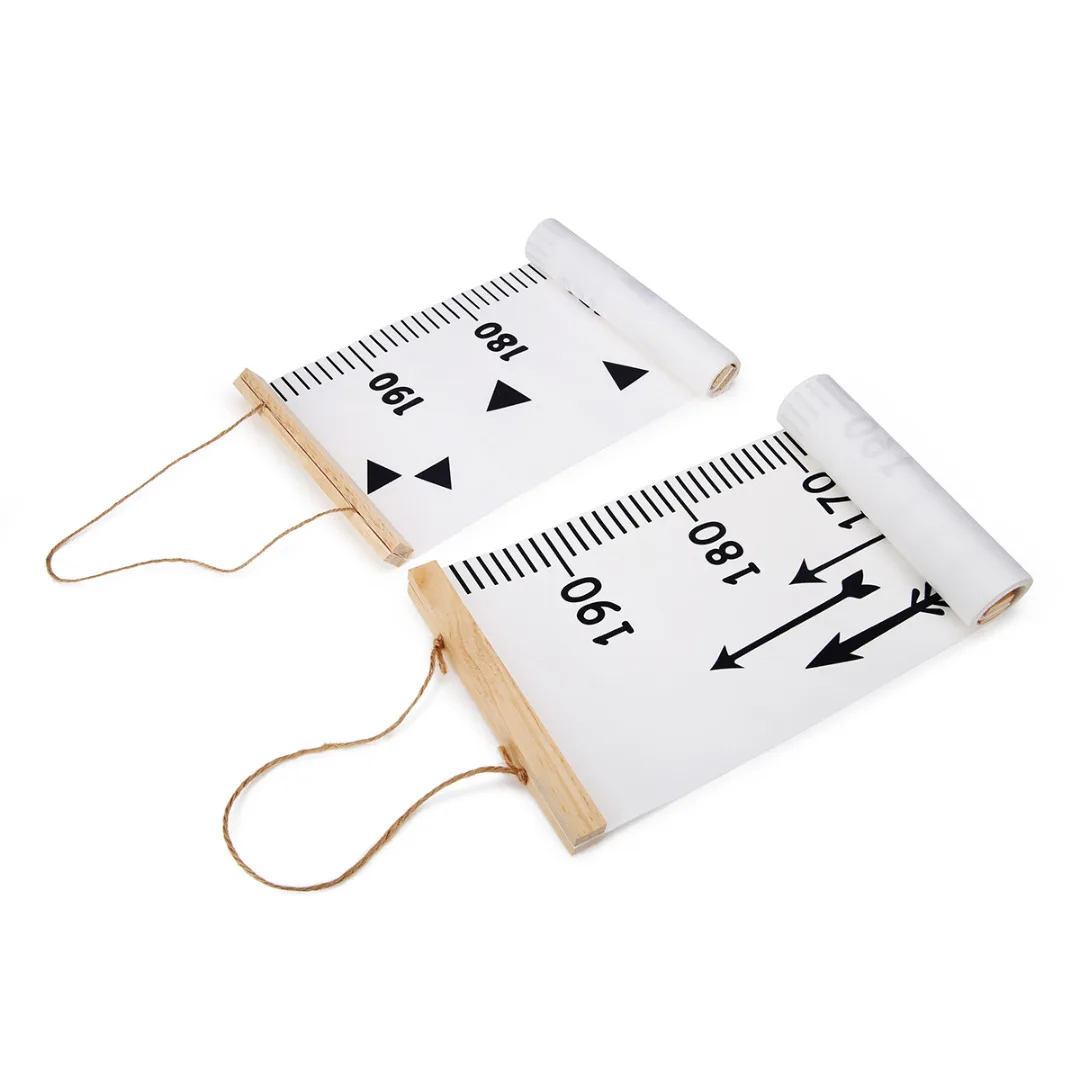 Wooden Wall Hanging Baby Child Kids Growth Chart Height Measure Ruler Wall Sticker for Kids Children Room Home Decoration