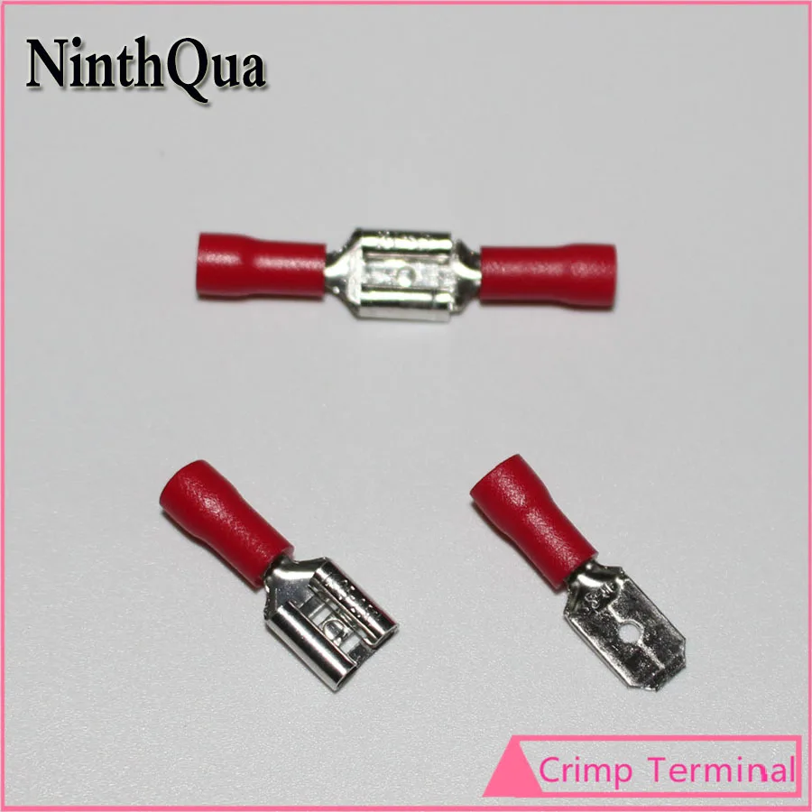 100pcs 6.3mm Spade Crimp Terminal 6.3 Male Female Pre Insulated Red Electrical Connectors for 22- 16AWG Wire /0.5-1.5mm2 Cable
100pcs 6.3mm Spade Crimp Terminal 6.3 Male Female Pre Insulated Red Electrical Connectors for 22- 16AWG Wire /0.5-1.5mm2 Cable