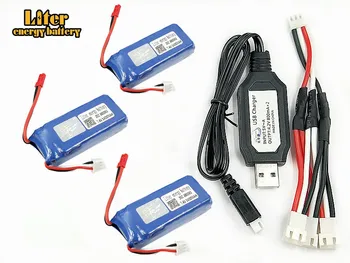 7.4V 1400mAh 803063 25c Battery USB Charger 3 in 1 Cable For Tarantula X6 MJX X101 X102h X1 H16 WLtoys V666 V262 V353 V333
7.4V 1400mAh 803063 25c Battery USB Charger 3 in 1 Cable For Tarantula X6 MJX X101 X102h X1 H16 WLtoys V666 V262 V353 V333