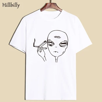Hillbilly New 2020 Summer Short Sleeve Casual T-Shirts Men Cotton White Alien cigarette Smoking Printing Funny Men's T Shirts
Hillbilly New 2020 Summer Short Sleeve Casual T-Shirts Men Cotton White Alien cigarette Smoking Printing Funny Men's T Shirts