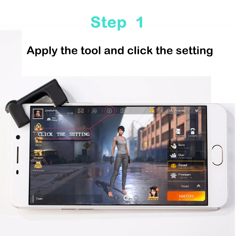 4 in 1 Free Fire PUBG Mobile Controller Gamepad Trigger Button Aim Buttons Smartphone Games L1 R1 Shooter Gamepads For iPhone