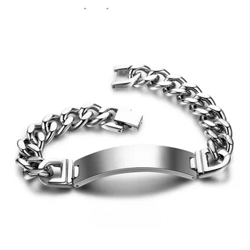 Customized ID Blank Link Chain Bracelet Free Engraved Infomation Quality Men Bangle Identification Bracelet
Customized ID Blank Link Chain Bracelet Free Engraved Infomation Quality Men Bangle Identification Bracelet