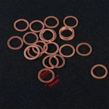 20Pcs Durable Copper Washers Flat Ring Gasket Sump Plug Oil Seal Fittings 10*14*1MM Universal Fastener Hardware Accessories
20Pcs Durable Copper Washers Flat Ring Gasket Sump Plug Oil Seal Fittings 10*14*1MM Universal Fastener Hardware Accessories