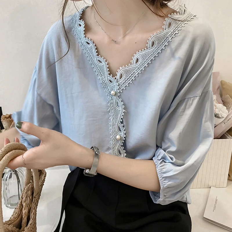 Women Lace Blouse Shirt Plus Size 4xl Crochet Womens Tops And Blouses Pearls Half Sleeve Off Shoulder Deep V Loose Blusas Mujer
Women Lace Blouse Shirt Plus Size 4xl Crochet Womens Tops And Blouses Pearls Half Sleeve Off Shoulder Deep V Loose Blusas Mujer