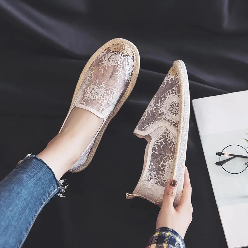 Casual Women's Crystal Hemp Fisherman summer new straw Lace Embroidery flower Ventilation lazy canvas ladies shoes Breathable
Casual Women's Crystal Hemp Fisherman summer new straw Lace Embroidery flower Ventilation lazy canvas ladies shoes Breathable