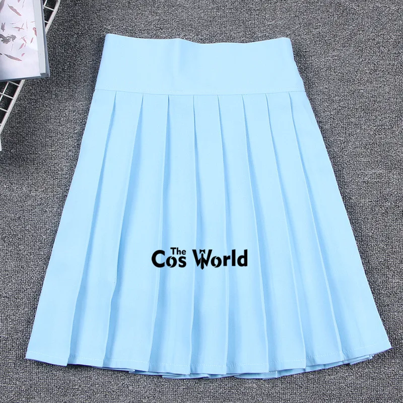 Damenmode High Waist Plissee Rock Schuluniform Karierter Rock elastischer Rock Cosplay Kostüm 40