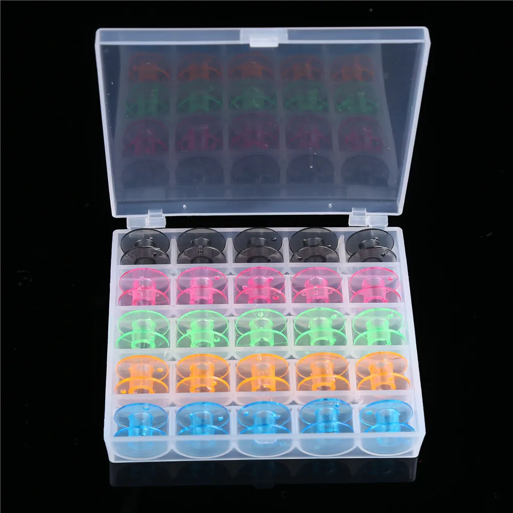 25Pcs/Set Storage Box for Sewing Machine Empty Bobbins Sewing Machine Spools Colorful Plastic Case acessorios para costura Tools
25Pcs/Set Storage Box for Sewing Machine Empty Bobbins Sewing Machine Spools Colorful Plastic Case acessorios para costura Tools