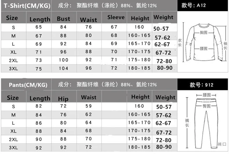 2019 Rashguard Male Fitness MMA Running Shirt Men Long Sleeve T Shirt Crossfit Bodybuilding Men Man Compression Sports Suit (5)