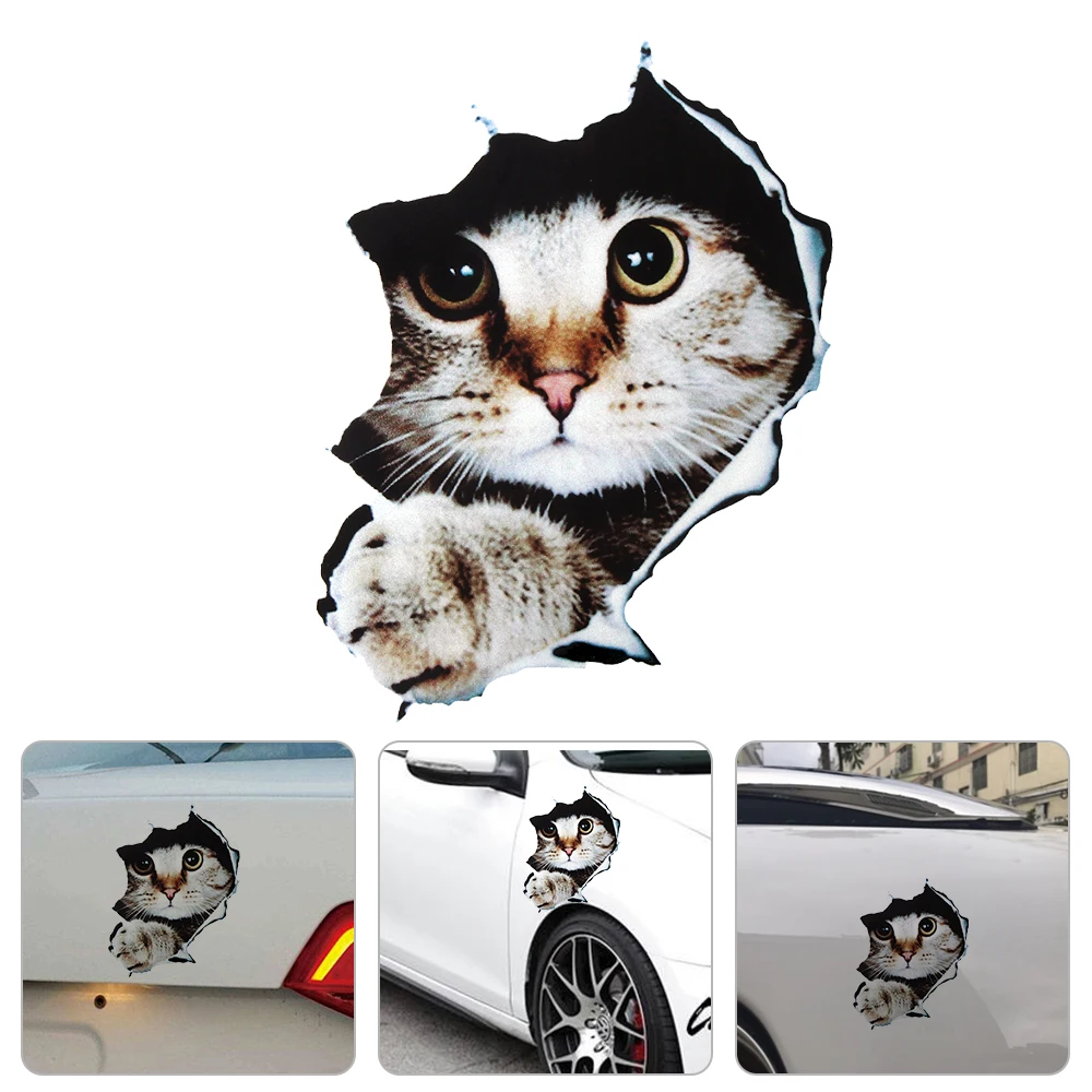 13*18CM fashion car accessories 3D stereo anime funny creative personality kitten simulation auto sticker car styling
13*18CM fashion car accessories 3D stereo anime funny creative personality kitten simulation auto sticker car styling