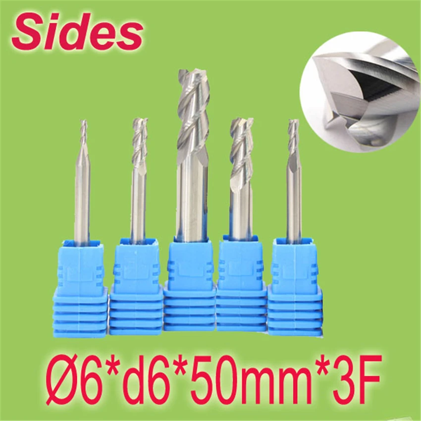 Free Shipping 6*d6*50mm*3F 6mm Aluminum 3F Square Flat Spiral Flute Endmill Cutter Working on CNC Milling Machine
Free Shipping 6*d6*50mm*3F 6mm Aluminum 3F Square Flat Spiral Flute Endmill Cutter Working on CNC Milling Machine