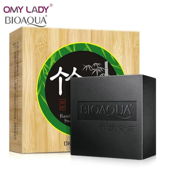 images Bamboo Charcoal essential oil Handmade Soap 100g acne whitening deep cleansing