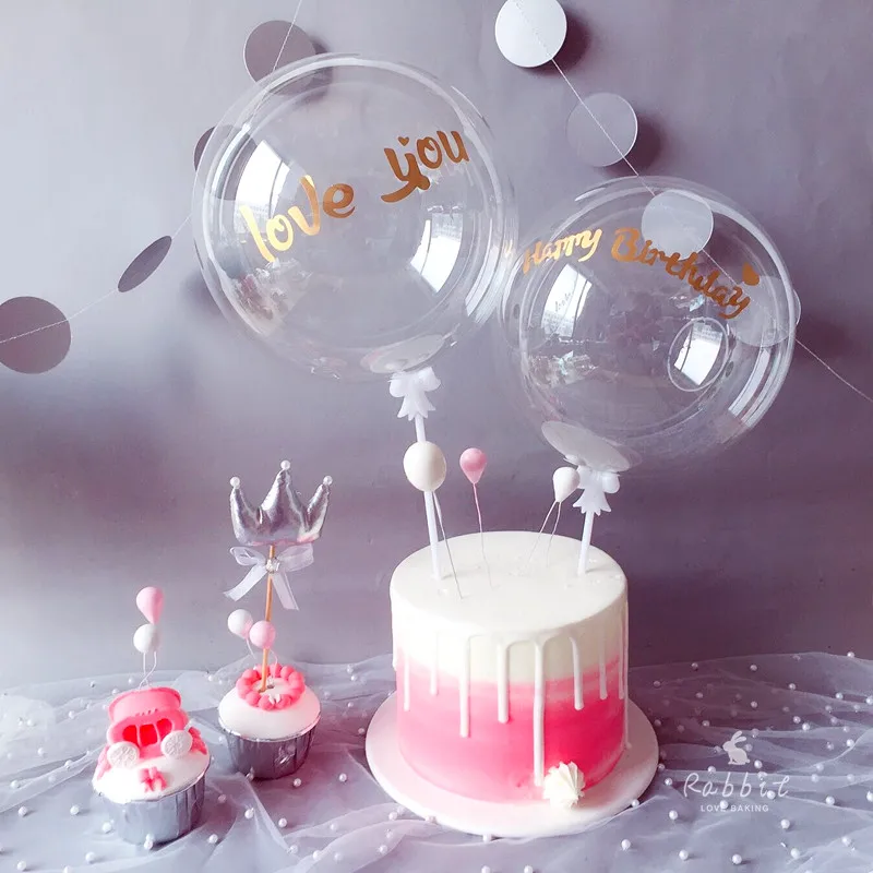 Transparent Balloon with "Happy Birthday" "Love You" Collection Cake Decoration Birthday Party Decoration for Baking Cute Gifts
Transparent Balloon with "Happy Birthday" "Love You" Collection Cake Decoration Birthday Party Decoration for Baking Cute Gifts