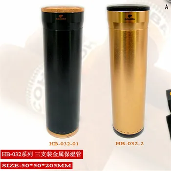 Cohiba cigar case Humidor tube with humidifier hold 3 cigars portable metal Travel HB032
Cohiba cigar case Humidor tube with humidifier hold 3 cigars portable metal Travel HB032