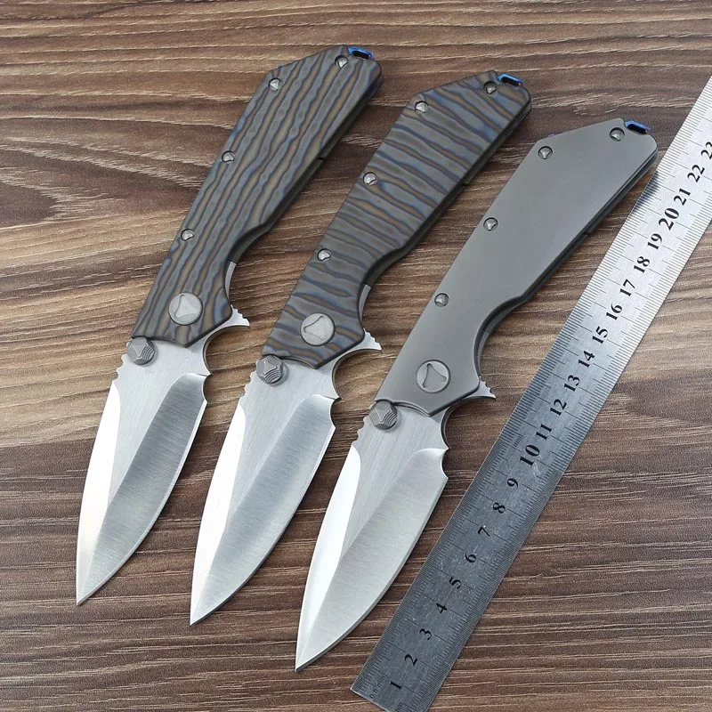 DOC Folding Knives D2 Blade Titanium bearing Flipper Tactical kitchen Knife Outdoor Survival Camping Pocket Kitchen EDC
DOC Folding Knives D2 Blade Titanium bearing Flipper Tactical kitchen Knife Outdoor Survival Camping Pocket Kitchen EDC