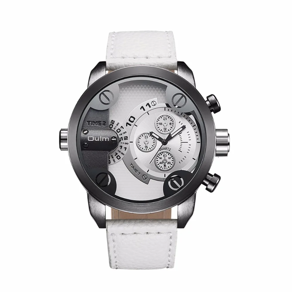 New brand OULM colorful Leather Wristwatches Men Dual Time Zone Watches sport watch two times watch fashion men watch
New brand OULM colorful Leather Wristwatches Men Dual Time Zone Watches sport watch two times watch fashion men watch