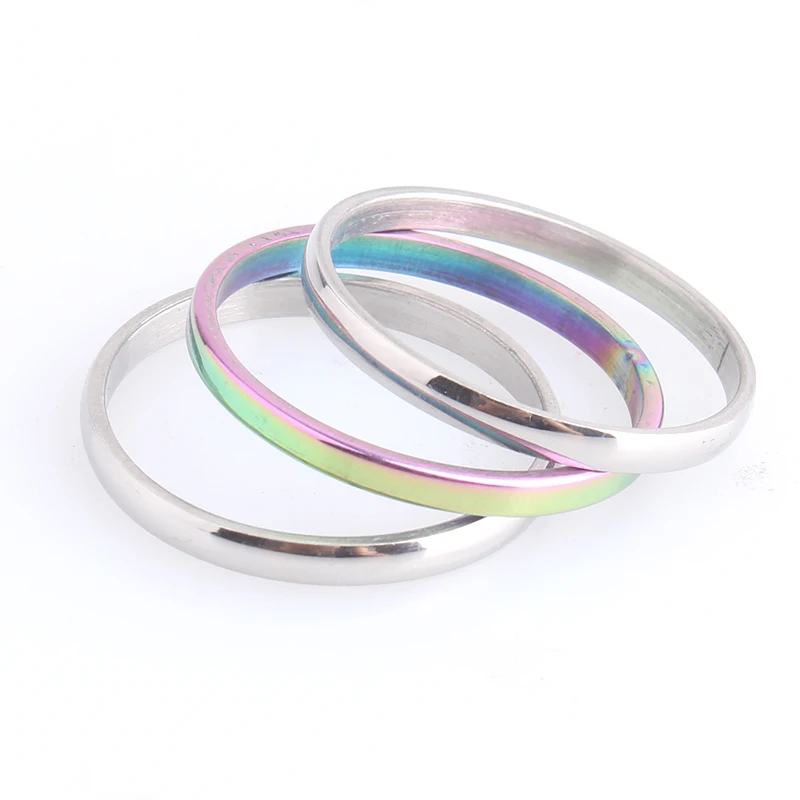 2mm colorful three circles 316L Stainless Steel wedding rings for men women wholesale
2mm colorful three circles 316L Stainless Steel wedding rings for men women wholesale