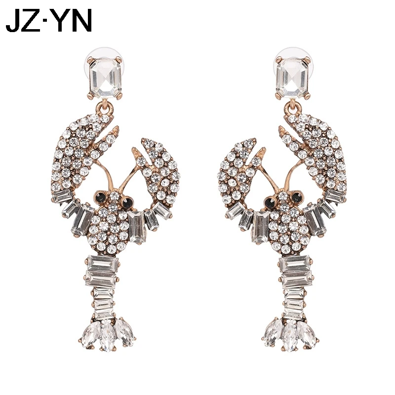 JZYN 2019 New Dangle Earrings For Women Lobster Shaped Vintage Party Jewelry Full Crystal Drop Earring Big Trendy Long Earrings
JZYN 2019 New Dangle Earrings For Women Lobster Shaped Vintage Party Jewelry Full Crystal Drop Earring Big Trendy Long Earrings