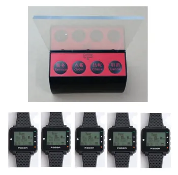 Free shipping! Waiter calling system, four keys table card button, Pocsag watch service pager, restaurant buzzer, waiter pager
Free shipping! Waiter calling system, four keys table card button, Pocsag watch service pager, restaurant buzzer, waiter pager