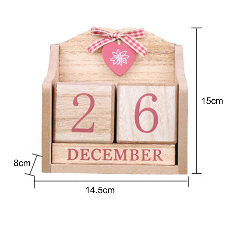 Cute Bowknot Heart Wooden Perpetual Calendar Wood Block Home Office Decor HYD88
Cute Bowknot Heart Wooden Perpetual Calendar Wood Block Home Office Decor HYD88