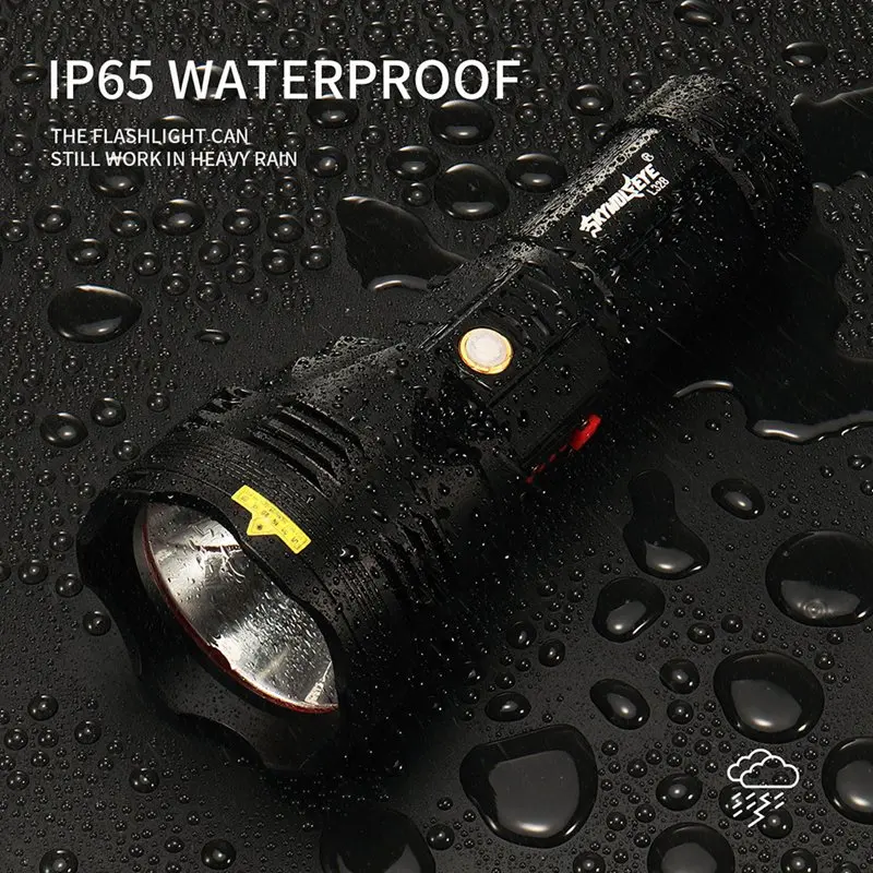 3 Light Sources Portable USB Rechargeable Super Bright Aluminum Alloy Torch Lamp Outdoor Lighting Tool Emergency Power Bank 
3 Light Sources Portable USB Rechargeable Super Bright Aluminum Alloy Torch Lamp Outdoor Lighting Tool Emergency Power Bank