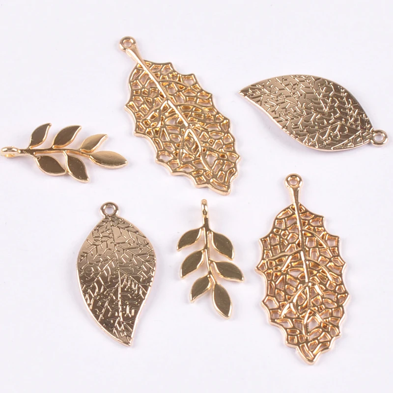 6pcs golden Charms Three styles of leaves Charms Pendants for Jewelry Bracelet Necklace Making 24-40mm YKL0715
6pcs golden Charms Three styles of leaves Charms Pendants for Jewelry Bracelet Necklace Making 24-40mm YKL0715