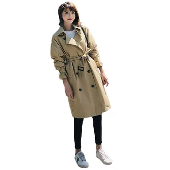 Trench Coat Women 2019 Spring Korean Middle Long Turn-down double-breasted Casual Slim Trench Coat for Women Clothes Autumn
Trench Coat Women 2019 Spring Korean Middle Long Turn-down double-breasted Casual Slim Trench Coat for Women Clothes Autumn