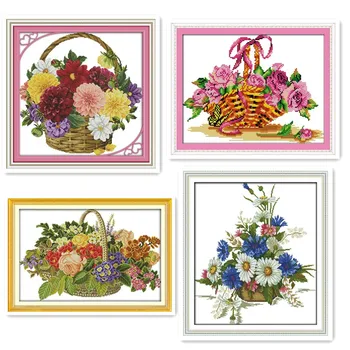 Chrysanthemum Basket Rose Basket Colorful Flowers and Butterfly Handmade Furniture Sewing Embroidery Cross-stitch Paintings
Chrysanthemum Basket Rose Basket Colorful Flowers and Butterfly Handmade Furniture Sewing Embroidery Cross-stitch Paintings