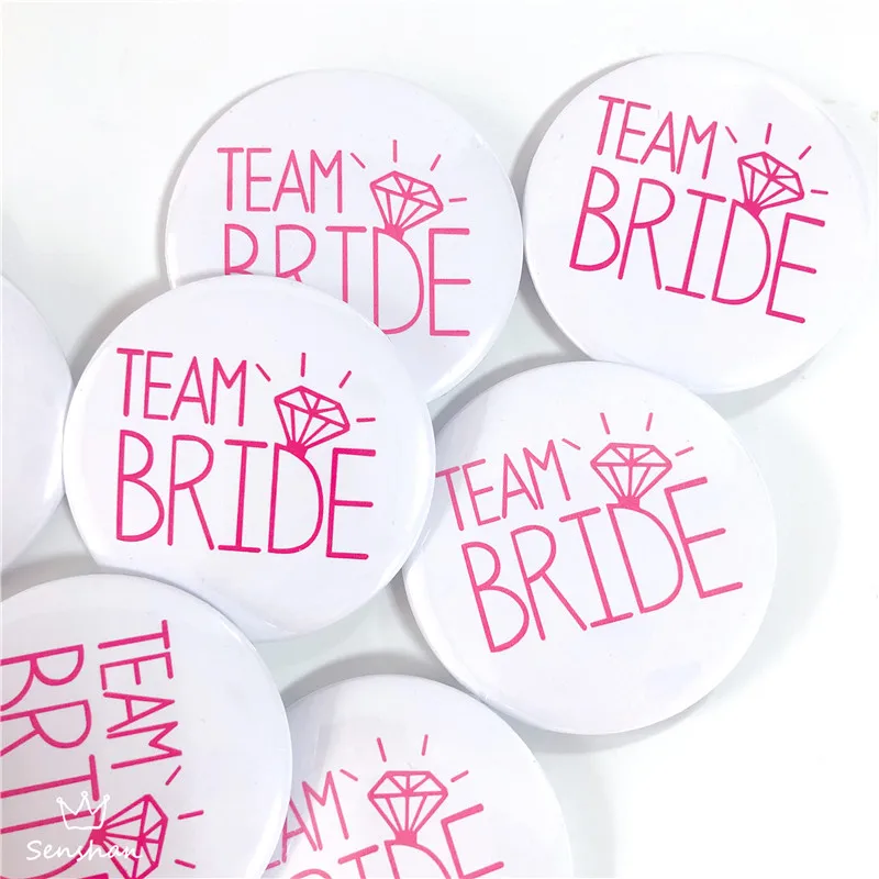 6Pcsset Bride To Be Badge Hen Party Decoration Team Bride Badge Bridesmaid Decoration Wedding Party Bachelor Party Supplies (2)