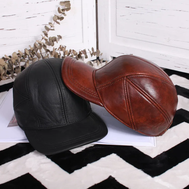 Men's leather duck cap spring and autumn thin top layer cow leather baseball hats leather hat Winter Visors
Men's leather duck cap spring and autumn thin top layer cow leather baseball hats leather hat Winter Visors