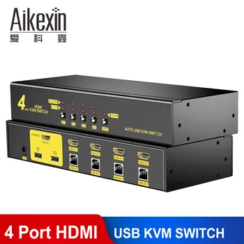 4 Port KVM Switch USB HDMI Switch 4x1 USB 2.0 Switch 4 in 1 Out Support 1080P,3D Keyboard Mouse Switcher KVM Control
4 Port KVM Switch USB HDMI Switch 4x1 USB 2.0 Switch 4 in 1 Out Support 1080P,3D Keyboard Mouse Switcher KVM Control