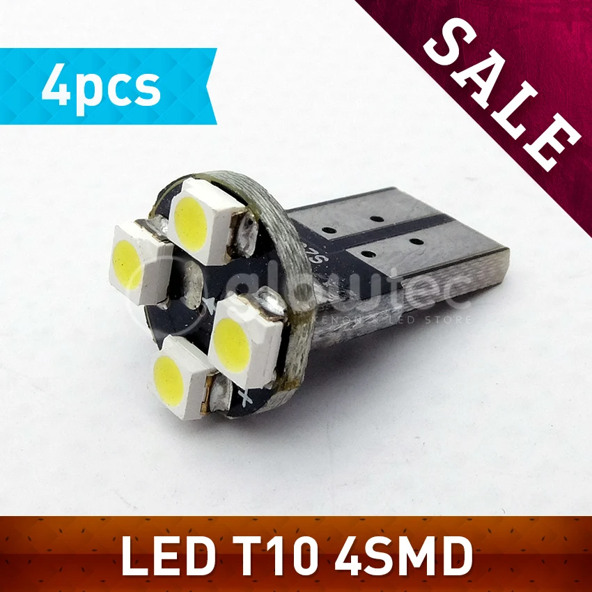 4pcs SUPER T10 W5W 4 Smd 1210 3528 Car Wedge Led Lights 4LED Marker Lamps Auto Reading Dome Bulbs 194 168 4SMD GLOWTEC
4pcs SUPER T10 W5W 4 Smd 1210 3528 Car Wedge Led Lights 4LED Marker Lamps Auto Reading Dome Bulbs 194 168 4SMD GLOWTEC