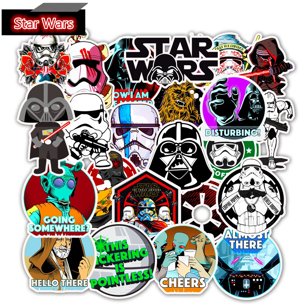 50Pcs Star Wars Luke Skywalker Darth Vader C-3PO Cartoon Sticker Bicycle Skateboard Luggage Fridge Guitar Laptop Stickers Gift
50Pcs Star Wars Luke Skywalker Darth Vader C-3PO Cartoon Sticker Bicycle Skateboard Luggage Fridge Guitar Laptop Stickers Gift