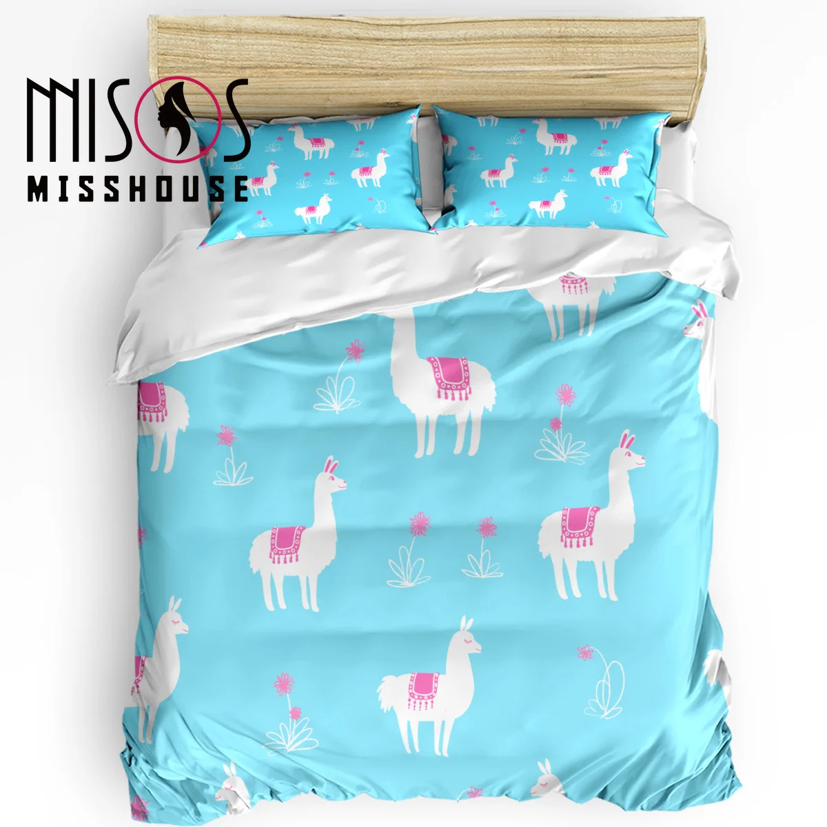MISSHOUS Bedding Sets Cartoons Alpaca Lama Blue Home Textile 3pcs Duvet Cover Set Comforter Cover Pillowcases
MISSHOUS Bedding Sets Cartoons Alpaca Lama Blue Home Textile 3pcs Duvet Cover Set Comforter Cover Pillowcases