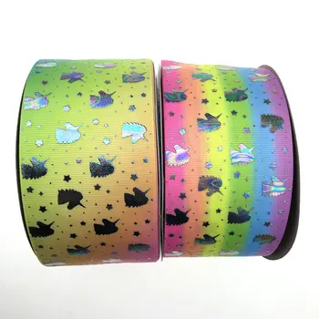 3" unicorn foil printed heat transfer grosgrain ribbon for making big bows,many color for you choose
3" unicorn foil printed heat transfer grosgrain ribbon for making big bows,many color for you choose