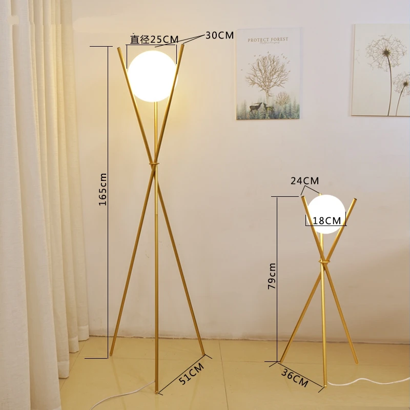Modern Gold Floor Lamp Home Decor Tripod Glass Ball Standing Lamps for Living Room Lamp Floor Led Wood Flooring Lampara De Pie
Modern Gold Floor Lamp Home Decor Tripod Glass Ball Standing Lamps for Living Room Lamp Floor Led Wood Flooring Lampara De Pie