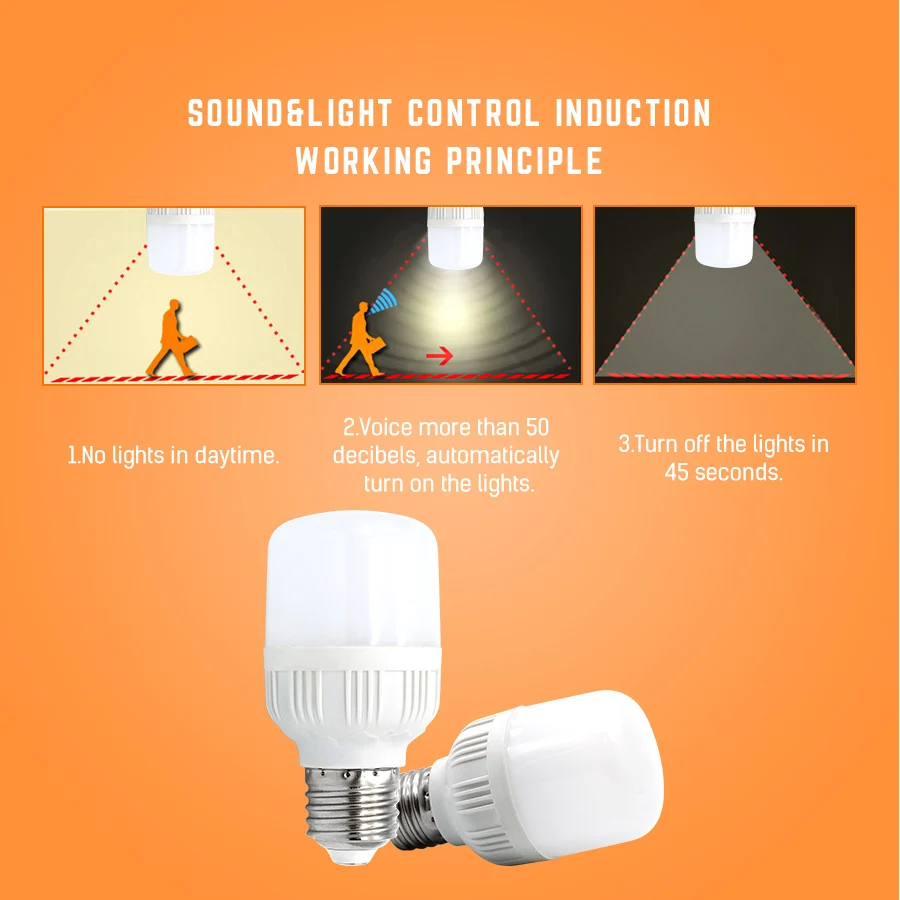 Lampada LED Bulb E27 with Motion Sensor 6W smart bulb Sound Sensor Bulbs AC220V Led Lamps Motion Sensor bombillas led lights
Lampada LED Bulb E27 with Motion Sensor 6W smart bulb Sound Sensor Bulbs AC220V Led Lamps Motion Sensor bombillas led lights
