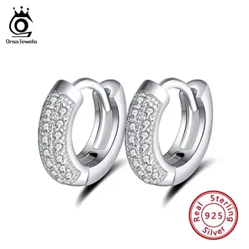 ORSA JEWELS Real 925 Sterling Silver Vintage Earrings Women With Clear Zircon 10mm Small Hoop Earing Female Jewelry Gift OSE103
ORSA JEWELS Real 925 Sterling Silver Vintage Earrings Women With Clear Zircon 10mm Small Hoop Earing Female Jewelry Gift OSE103