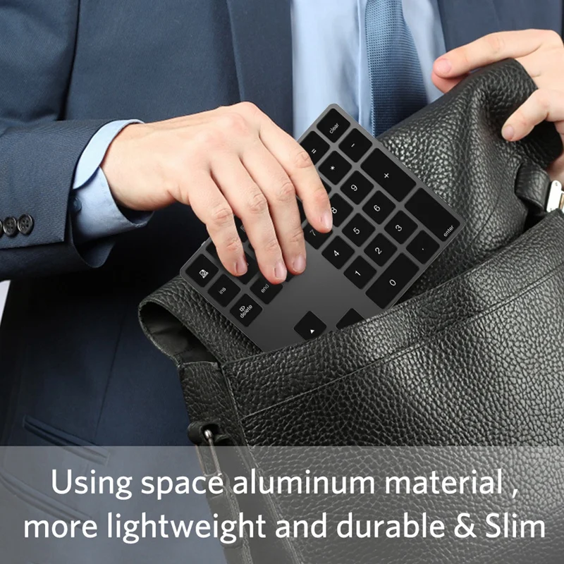 Aluminum Alloy 34 Keys Bluetooth Wireless Numeric Keypad,Digital Keyboard For Windows,Ios,Mac Os,Android Tablet Laptop Pc
Aluminum Alloy 34 Keys Bluetooth Wireless Numeric Keypad,Digital Keyboard For Windows,Ios,Mac Os,Android Tablet Laptop Pc