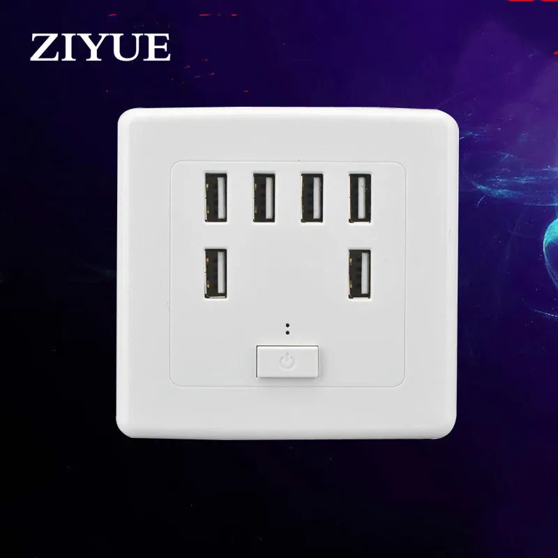 Free Shipping 220V 5V 6 port USB Socket36V Six-bit Usb Socket Mobile Phone Charging Panel
Free Shipping 220V 5V 6 port USB Socket36V Six-bit Usb Socket Mobile Phone Charging Panel