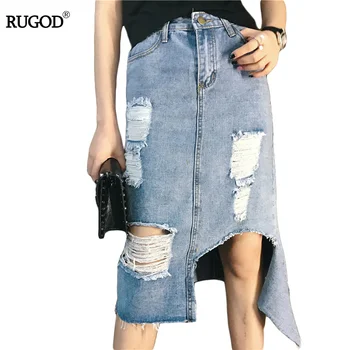Vintage Jean Skirt Women Summer Style High Waist Denim Skirts Casual Long Ripped Holes Denim Skirt For Female Plus Size S-XL
Vintage Jean Skirt Women Summer Style High Waist Denim Skirts Casual Long Ripped Holes Denim Skirt For Female Plus Size S-XL