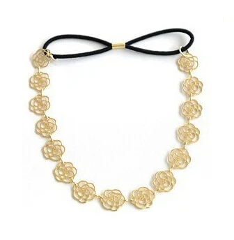 Metallic Lady Hollow Rose Flower Elastic Hair Head Band Headband Headwear Accessories Women Garland A072
Metallic Lady Hollow Rose Flower Elastic Hair Head Band Headband Headwear Accessories Women Garland A072