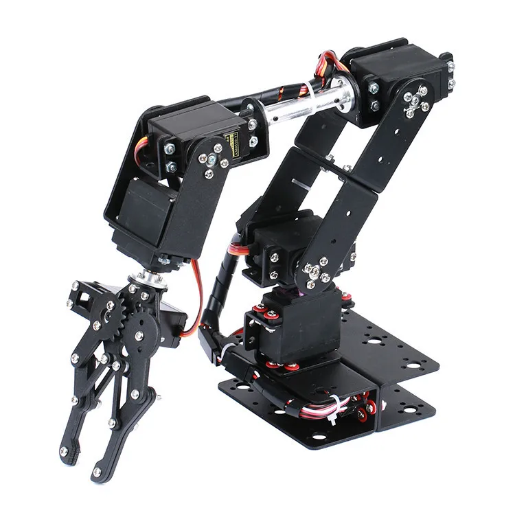 6DOF Aluminium Robot Arm Manipulator Mechanical Clamp Claw Basic Kit MG996R DS3115 Servo Bracket Arduino Robotic Education
6DOF Aluminium Robot Arm Manipulator Mechanical Clamp Claw Basic Kit MG996R DS3115 Servo Bracket Arduino Robotic Education