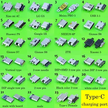 23 models Micro usb 3.1 type-c adapter Connector Socket High speed DIY Connectors for HUAWEI for Xiaomi for Google for LG etc
23 models Micro usb 3.1 type-c adapter Connector Socket High speed DIY Connectors for HUAWEI for Xiaomi for Google for LG etc