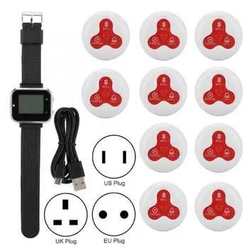 Wireless Mobile Wristwatch Receiver+10*Red White Pager Transmitter(Model CTW06+CTT23)
Wireless Mobile Wristwatch Receiver+10*Red White Pager Transmitter(Model CTW06+CTT23)