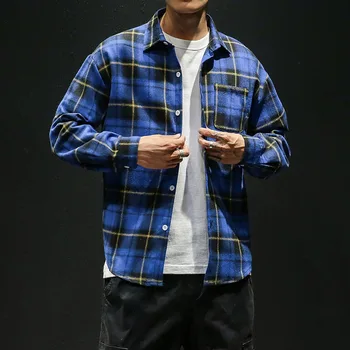 Student Shirt Oversize M-5XL Men Fashion checked Lapel Long Sleeve Plaid Shirt Casual Streetwear Men Harajuku Fashion Clothing
Student Shirt Oversize M-5XL Men Fashion checked Lapel Long Sleeve Plaid Shirt Casual Streetwear Men Harajuku Fashion Clothing