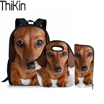 THIKIN 3Pcs/Set Primary Students School Bags for Kids Dachshund Dog Printing Schoolbag Backpacks Children Cute School Bookbag
THIKIN 3Pcs/Set Primary Students School Bags for Kids Dachshund Dog Printing Schoolbag Backpacks Children Cute School Bookbag