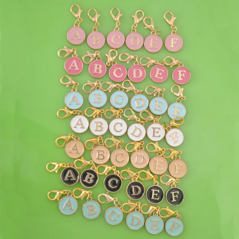 Metal DIY lacquer enamel initial alphabet letter charms with lobster clasp pendants for bracelet/necklace/earring jewelry making
Metal DIY lacquer enamel initial alphabet letter charms with lobster clasp pendants for bracelet/necklace/earring jewelry making