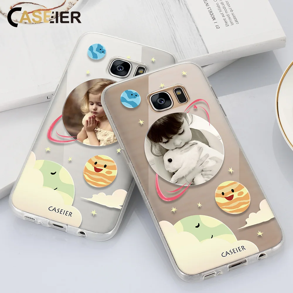 CASEIER DIY силиконовый чехол для телефона Samsung S6 S7 S8 edge Plus Персонализированная