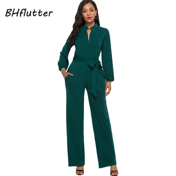 BHflutter Jumpsuit Women Romper 2018 New Style Buttons Casual Overalls Long Sleeve Autumn Winter Jumpsuits Full Pants Plus Size 
BHflutter Jumpsuit Women Romper 2018 New Style Buttons Casual Overalls Long Sleeve Autumn Winter Jumpsuits Full Pants Plus Size